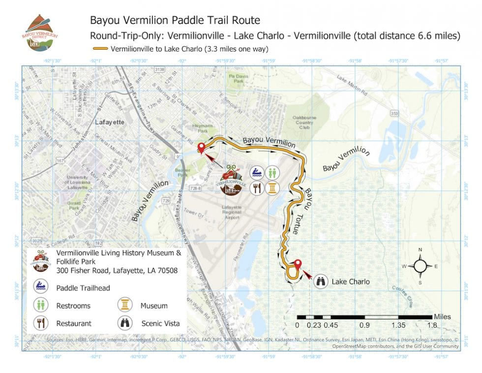 Paddle Trail Route Descriptions | Vermilionville